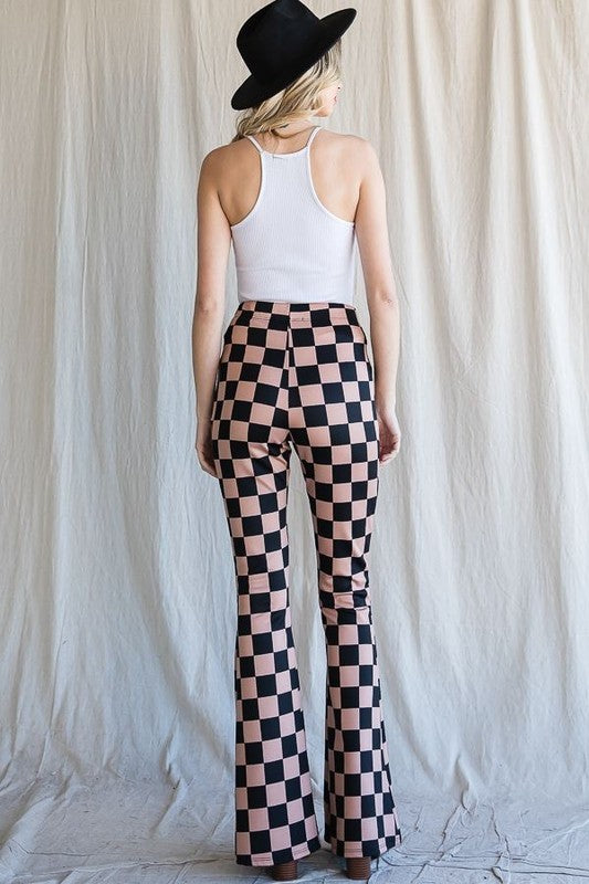 Black & Mocha Checkered Pants