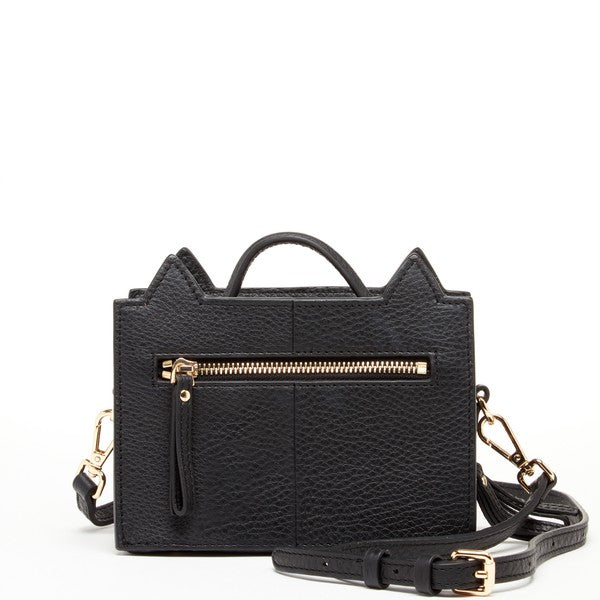 The Cat Bag Black Crossbody Leather Handbag