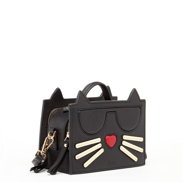 The Cat Bag Black Crossbody Leather Handbag